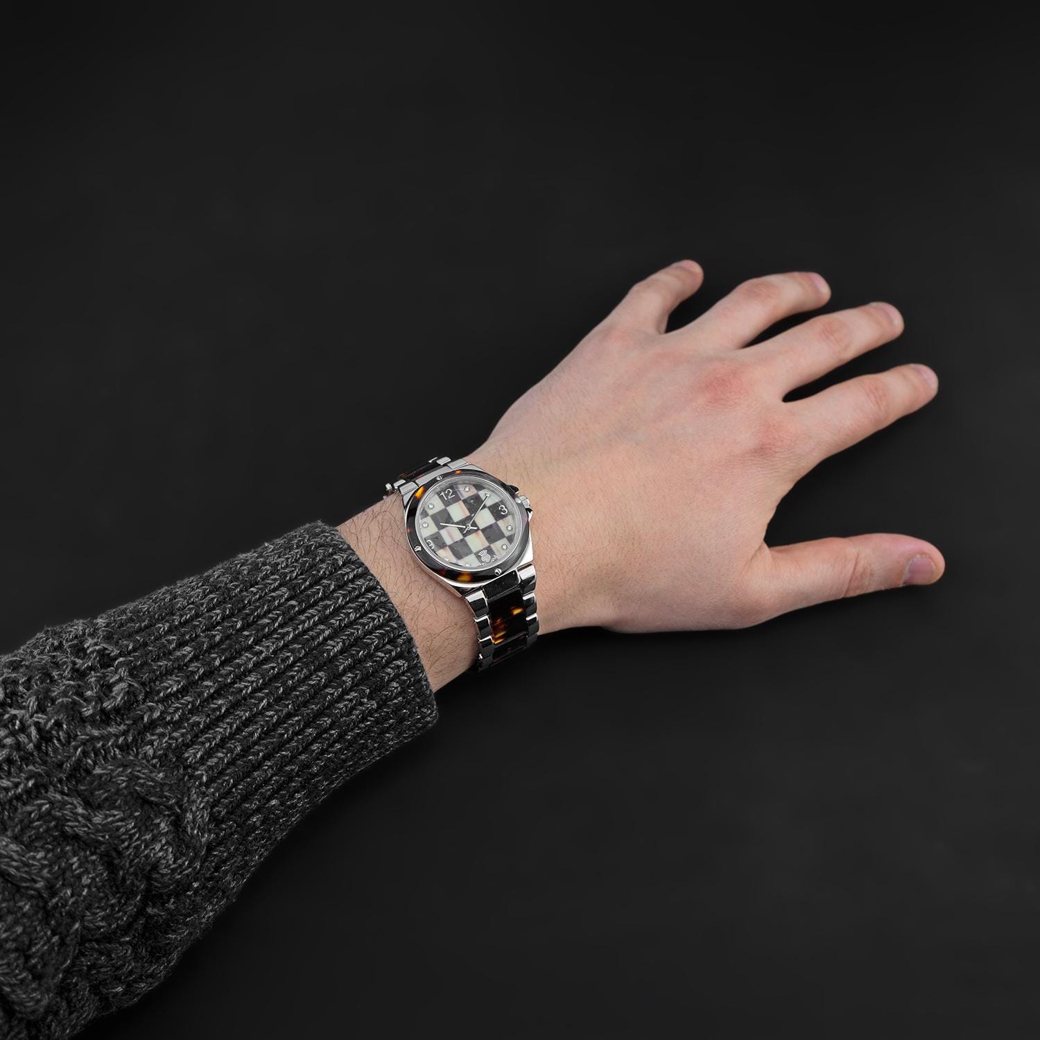 Mackenzie-childs Courtly Check Watch Full Set Japanese Quartz Watch ...
