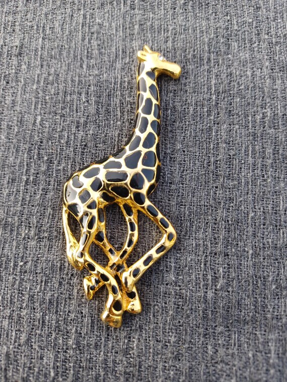 Giraffe Print 5-Piece Jewelry Set, Gold Plated En… - image 4