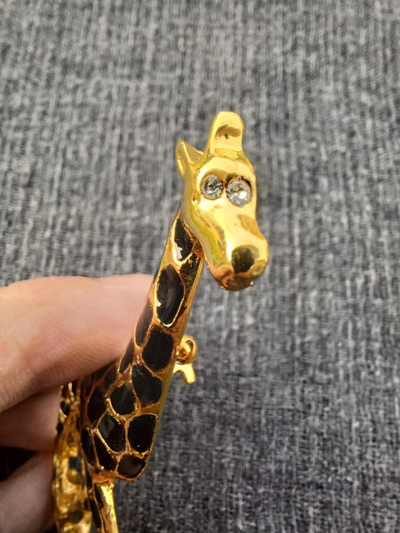 Giraffe Print 5-Piece Jewelry Set, Gold Plated En… - image 6