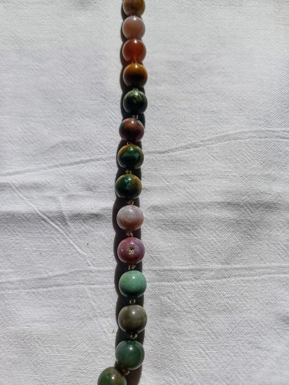 Multi-Colored Fancy Jasper 10 mm Beaded Necklace … - image 2