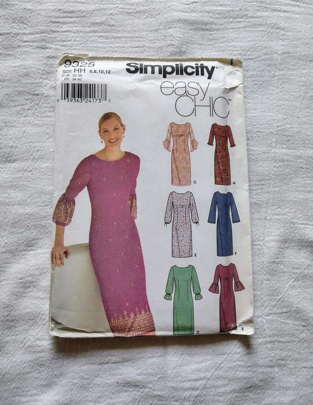Simplicity Pattern 9325 Vintage Simplicity 9325 Sewing Pattern Semi-fitted Dress W Your Choice ...