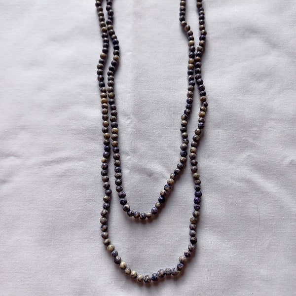 CLEARANCE Sodalite 4mm Round Beaded Necklace 36 Inches Long