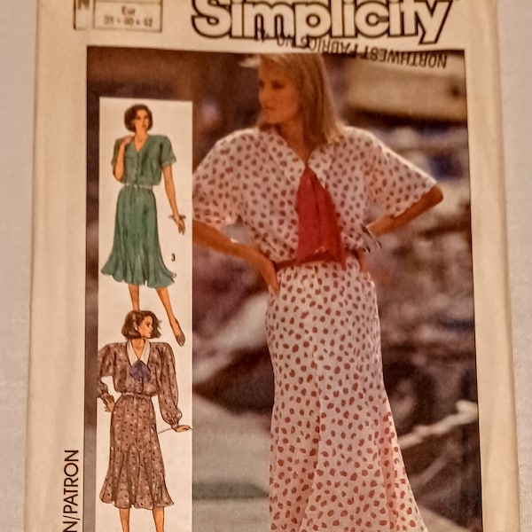 Simplicity 7510 Pattern Dress w Your Choice of Skirt Length Petite Miss SIze 10, 12, 14 Uncut