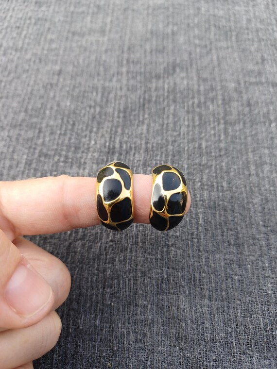 Giraffe Print 5-Piece Jewelry Set, Gold Plated En… - image 8