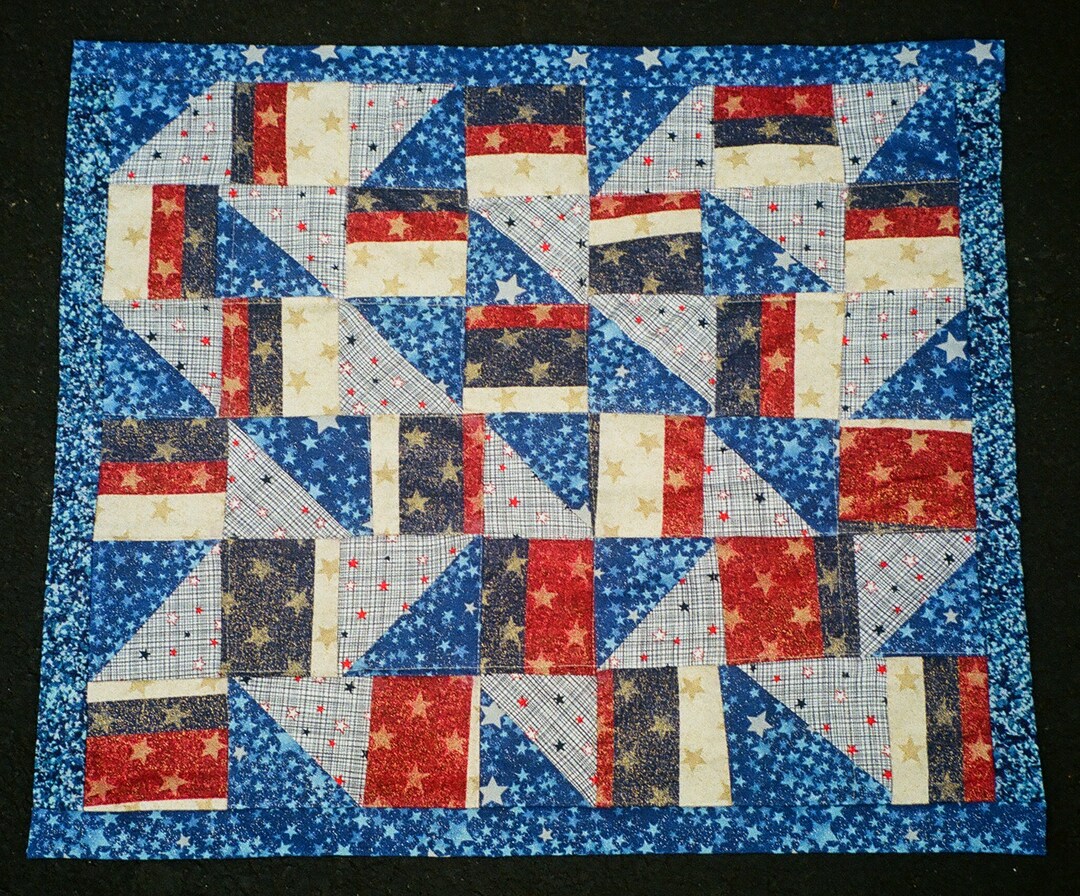Original, Handmade Patriotic Quilts Wall Hangings, Table Toppers, Crib