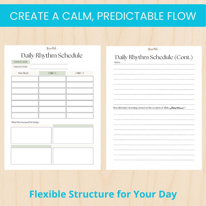 Unschool Routine Daily Homeschool Planner Printable PDF | Homeschool Schedule & Routine ...