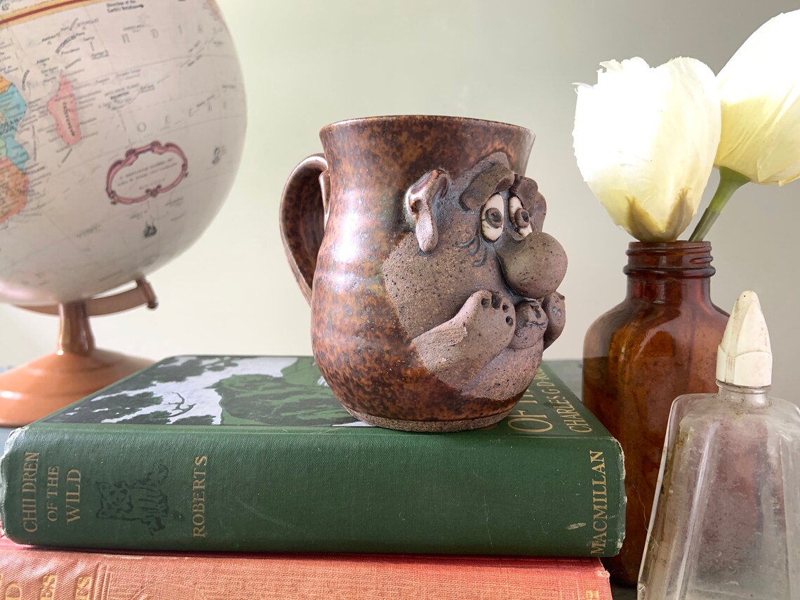 Funny face pottery coffee mug handthrown studio pottery Etsy