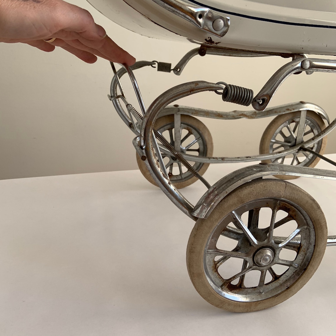 Vintage Doll Stroller Large Doll Buggy Large Metal Doll Etsy