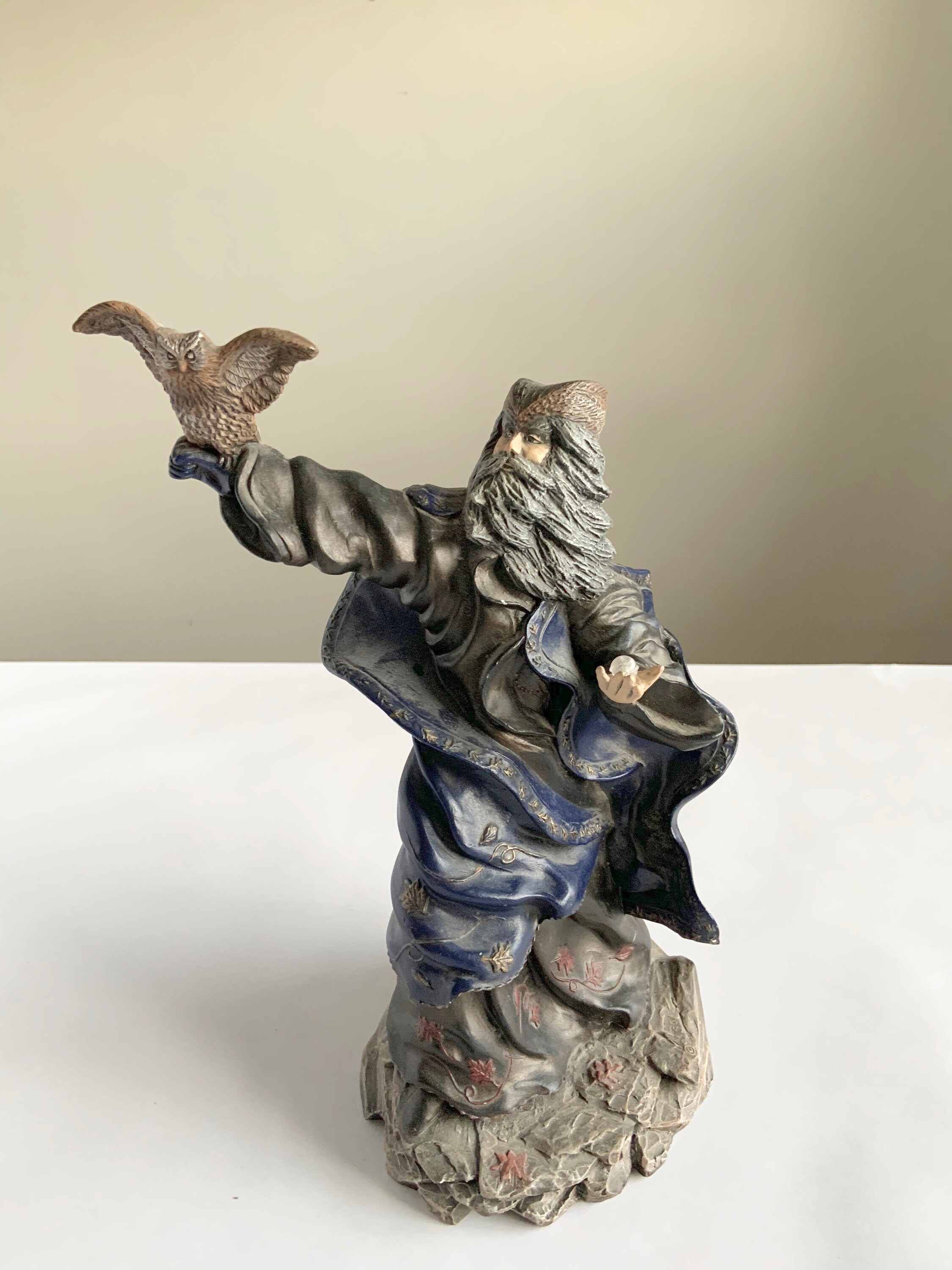 Wizard Figurine Merlin the Magician Dungeons & Dragons Etsy