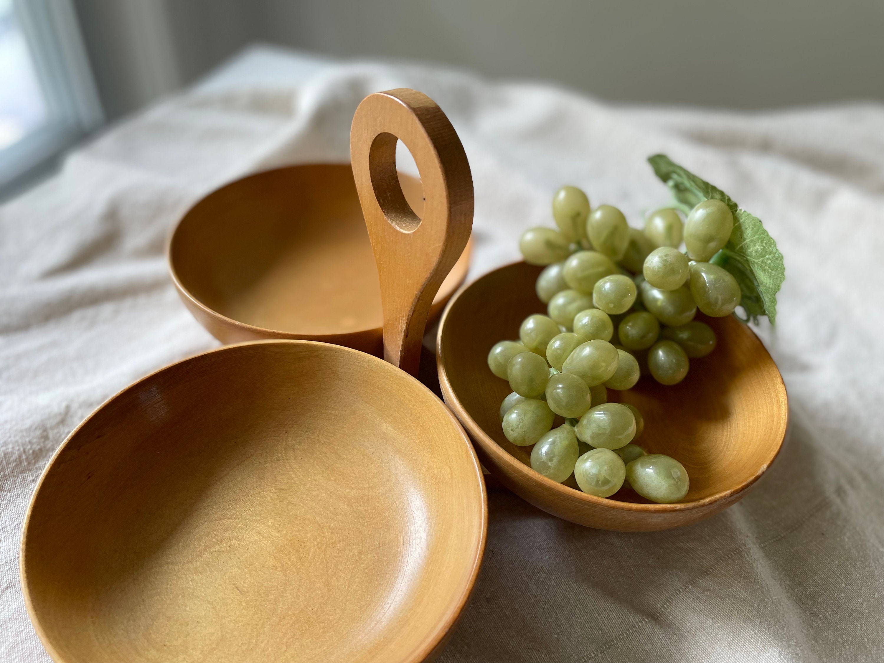 3-bowl Snack Tray Trefoil Candy Dish Nut Bowl Party Server 3