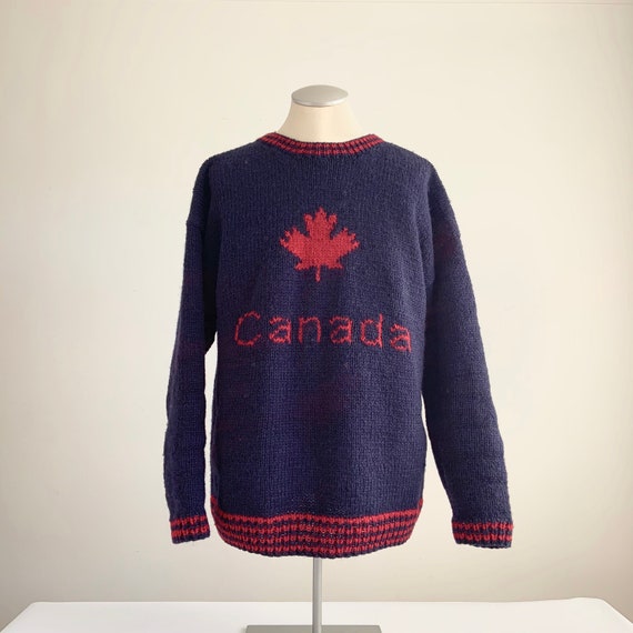 Maple Leaf Sweater | Vintage Sweater | Canada | Ha