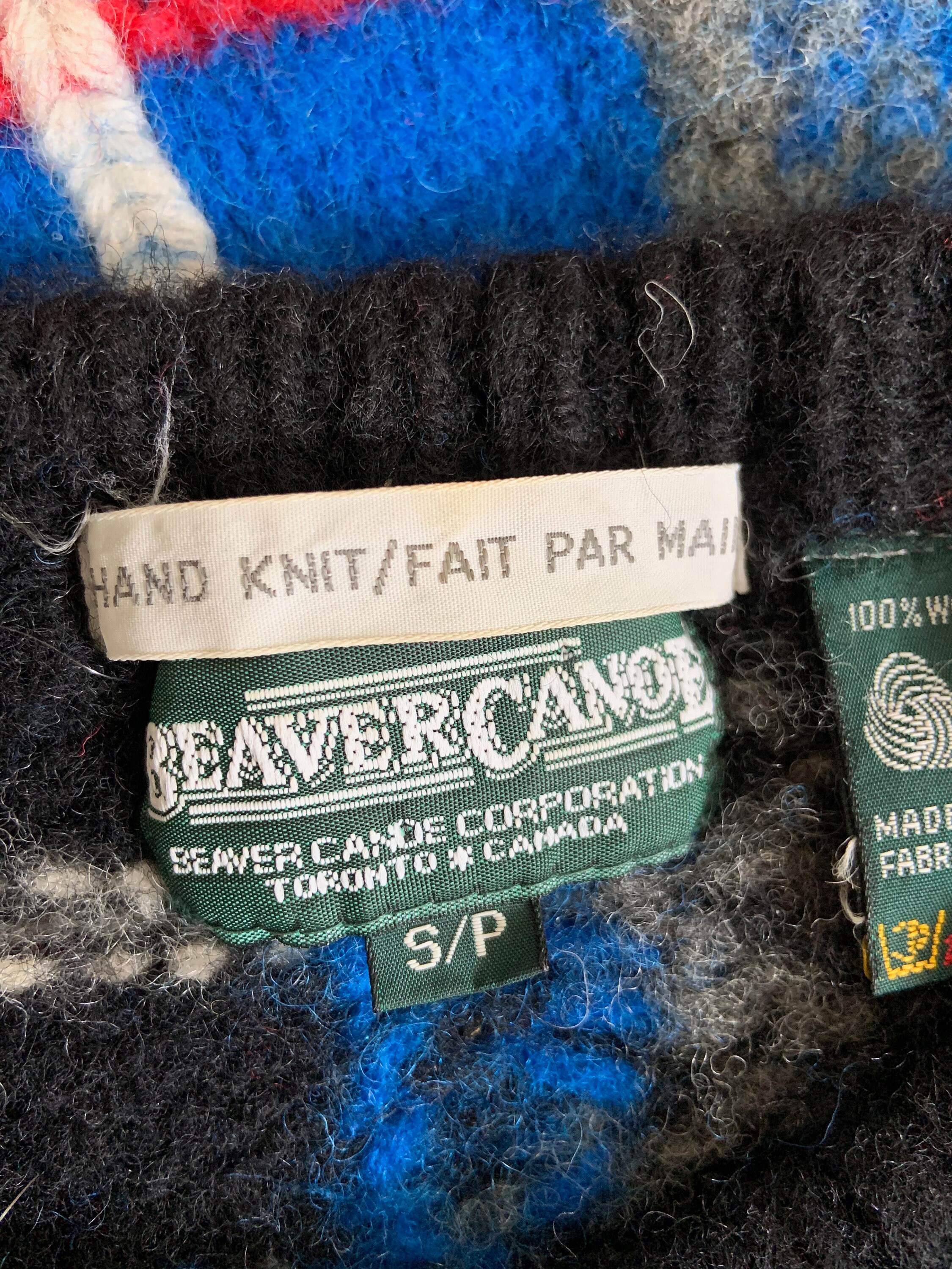 CHUNKY PLAID SWEATER: Beaver Canoe Vintage Wool Sweater | Etsy