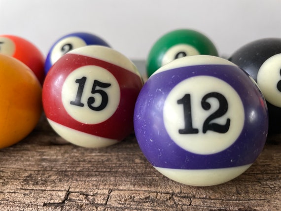 #8 Pool Ball FROM $10 SHIPPED,1500 VINTAGE, ANTIQUE BILLIARD BALLS Clay,  Aramith 