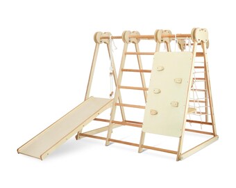 Children Climbing Frame, Wooden Kids Playground, Foldable Indoor Playground, Indoor Jungle Gym For Kids, Montessori Indoor Gym