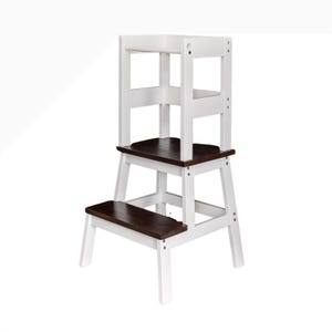 Classic Learning Tower - Walnut & White