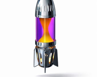 Lámpara de lava con vela,