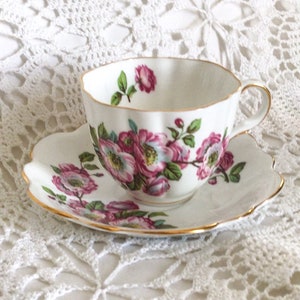 Beautiful vintage English bone china cup and saucer, Taylor & Kent