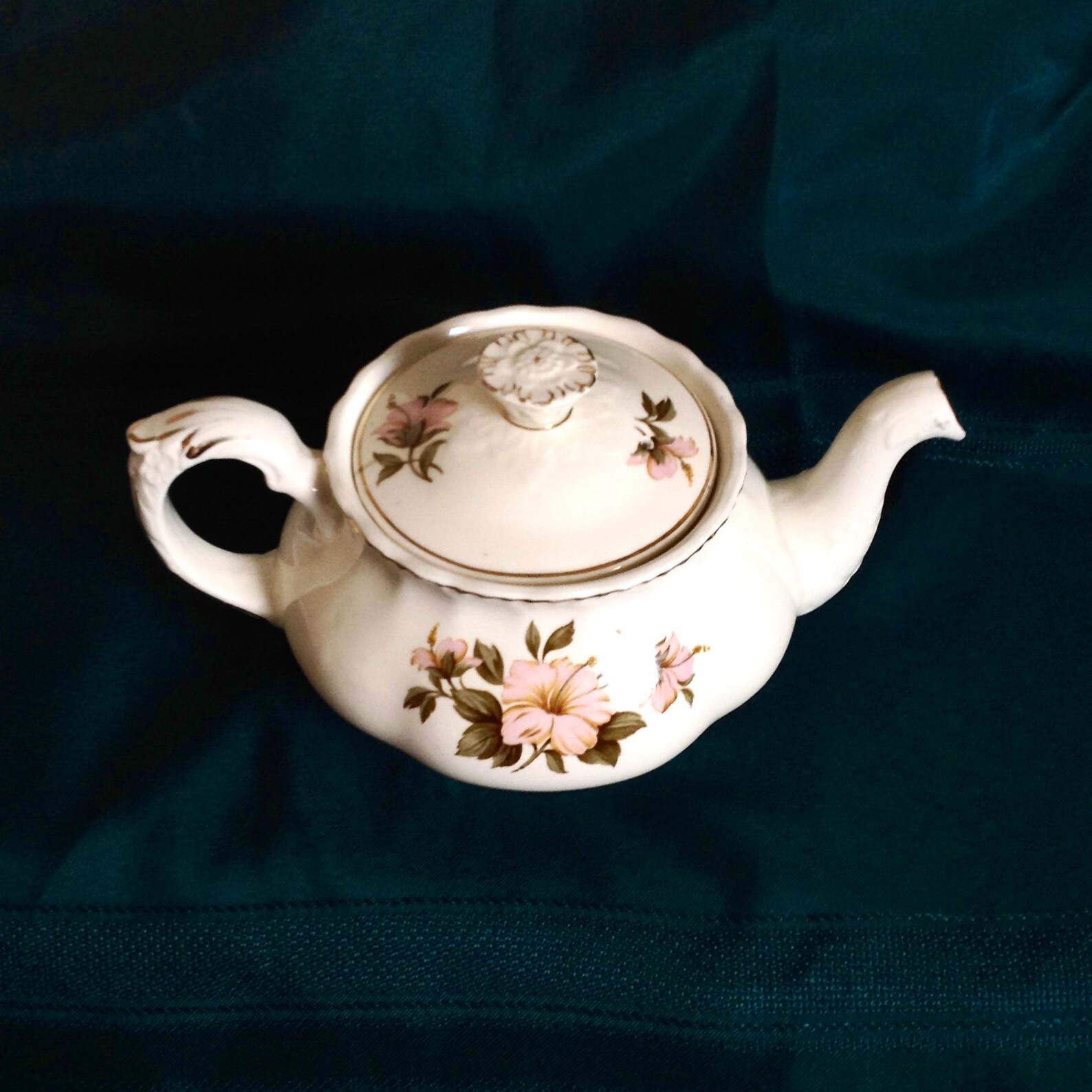 Vintage Grindley cream Petal Teapot Made in Etsy