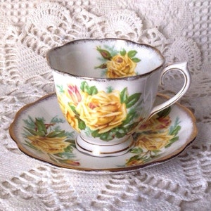 Royal Albert Tea Rose Bone China Cup and Saucer - Countess Shape
