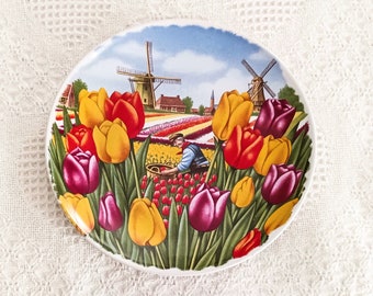 Beautiful Royal Schwabap Ter Steege hand decorated 9 h1/2" plate, Holland