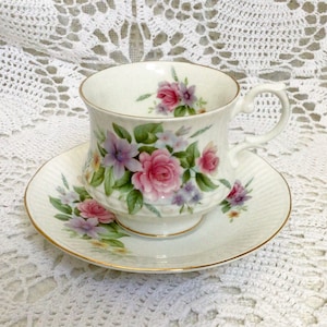 Beautiful fine bone china cup and saucer, made in England
