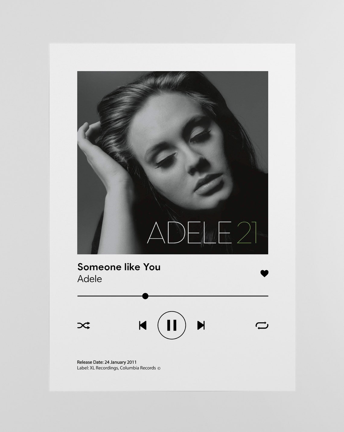 Someone Like You Adele Spotify Poster Print Music Poster Etsy Someone Like You Adele Spotify Poster Print Music Poster Etsy