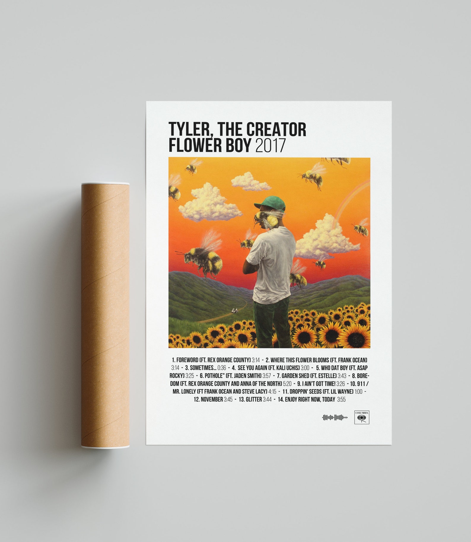 Flower Boy Album Cover Poster Print Album Cover Poster Music Etsy