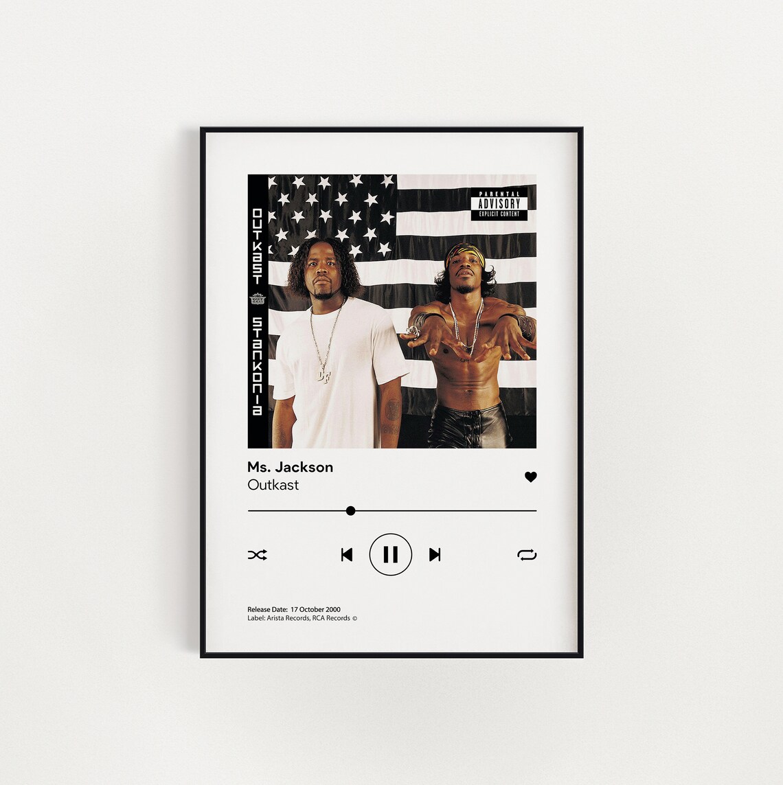 Ms Jackson Outkast Spotify Poster Print Music Poster Print Etsy