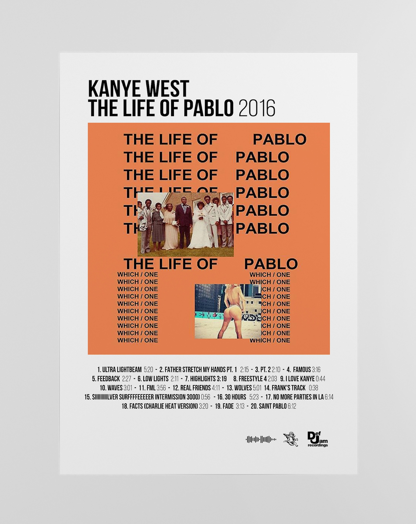 The Life of Pablo Album Poster Print Album Cover Poster Etsy