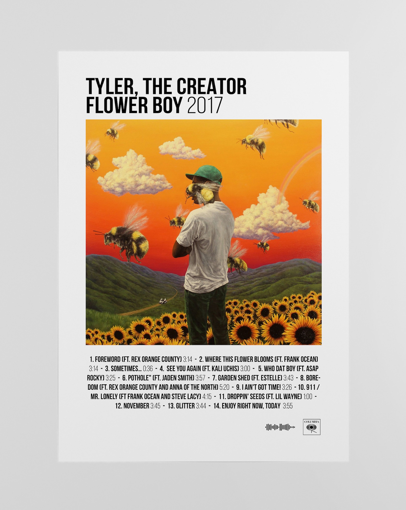 Flower Boy Album Cover Poster Print Album Cover Poster Music Etsy