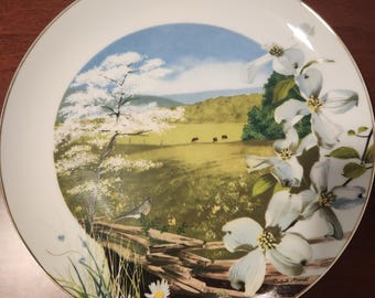Royal Windsor "Flowering Dogwood" Wildflowers of the South Collectable Plate