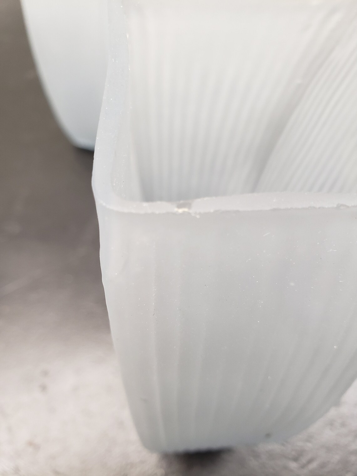 Vintage Ribbed Balos Glass Vase Set Etsy