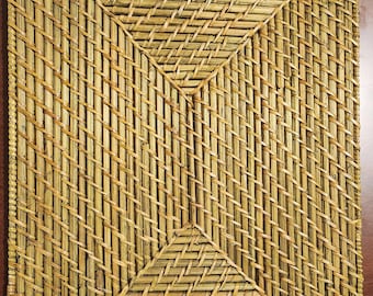 Rattan Placemats, Naturally Woven, Set of 6