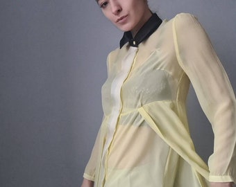 Diane von Furstenberg silk yellow blouse