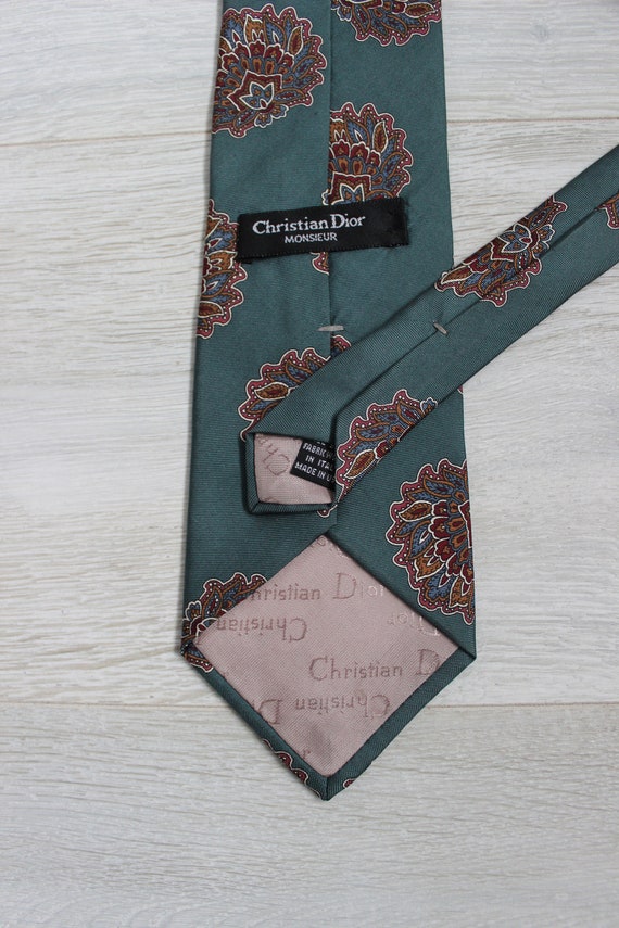 músculo mal humor cráneo Christian Dior vintage turquesa corbata con arte floral - Etsy España