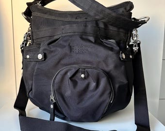 George Gina & Lucy black shoulder bag with crossbody strap (bag 
