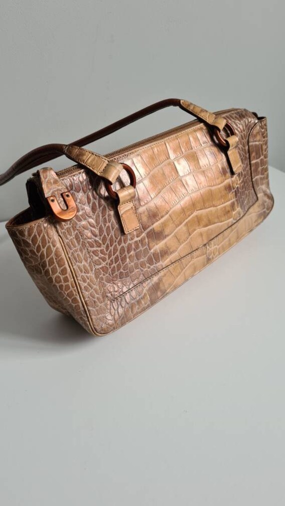 Ungaro leather vintage bag, baguette bag