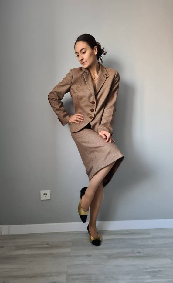 Blumarine vintage wool suit, jacket skirt - image 10
