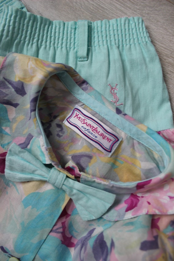 YSL Yves Saint Laurent Vintage Suit Baby Girl Clothes Blouse