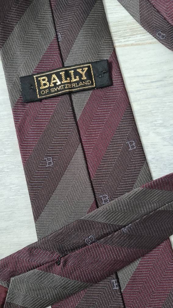 Bally Vintage Silk Tie Logo Vintage Tie - Etsy UK