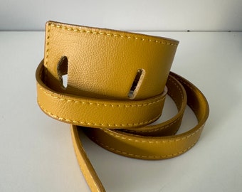 Yellow leather new made in Italy belt