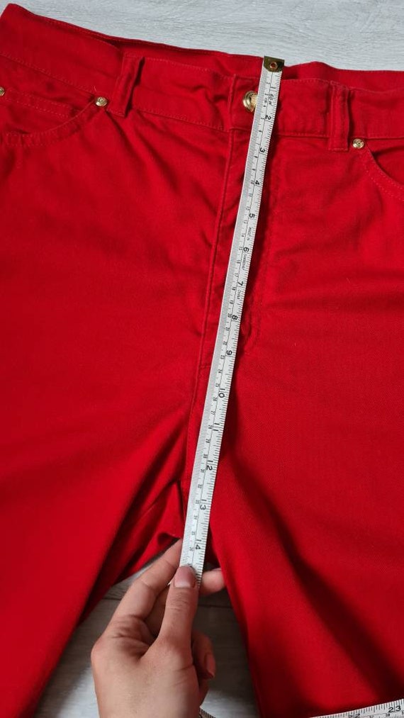 Escada Margaretha Ley Red Vintage Pants 