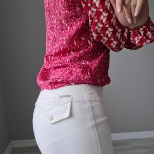 Trussardi vintage white capri pants imagem 5