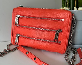 Sac bandoulière en cuir rouge Rebecca Minkoff