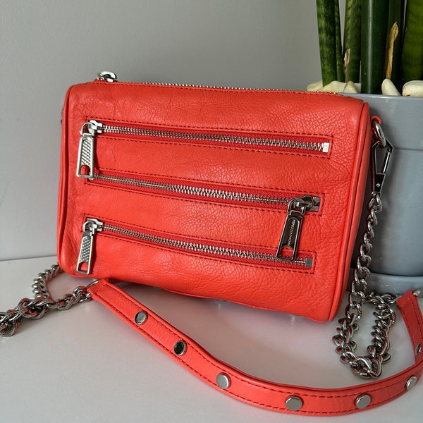 Rebecca Minkoff red leather crossbody bag