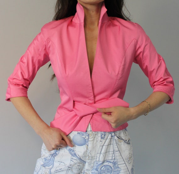 Thierry Mugler pink jacket