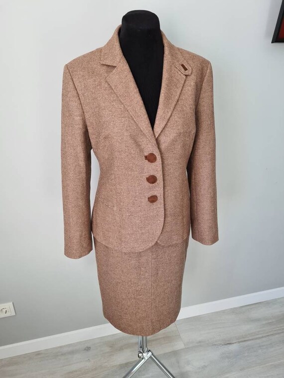 Blumarine vintage wool suit, jacket skirt - image 3