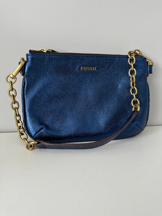 FOSSIL Ivy Crossbody Blue Floral Coated Canvas Bag | Canvas bag, Bags, Purses  crossbody