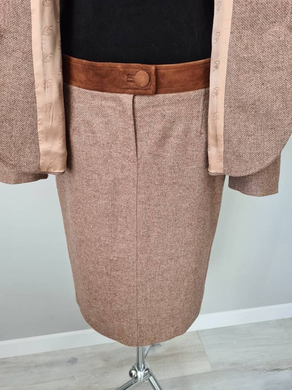 Blumarine vintage wool suit, jacket skirt - image 6