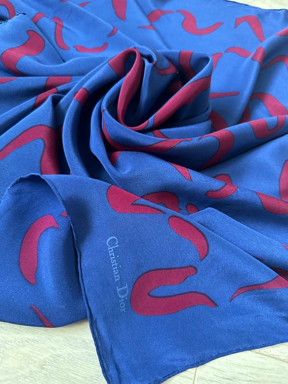 Dior blue cheap scarf